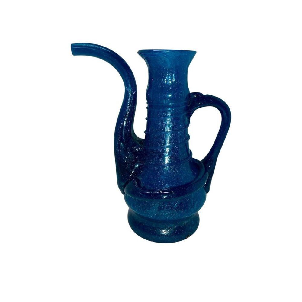 Antique 18th Century Islamic Safavid-Zand Dynasty Glass Ewer Aftabeh